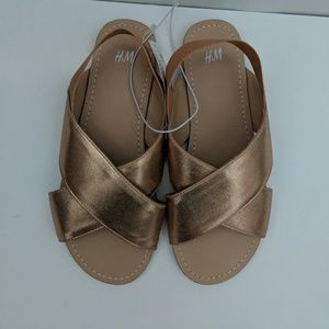 Rose gold sandals